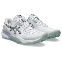 Baskets Asics Gel Challenger 15 TERRE BATTUE Blanc Lichen Vert  Offre - Pas cher
