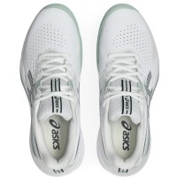 Baskets Asics Gel Challenger 15 TERRE BATTUE Blanc Lichen Vert  Offre - Pas cher