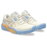 Zapatillas Asics Gel Challenger 15 Padel Crema Azul Stone Mujer  Oferta + Barato