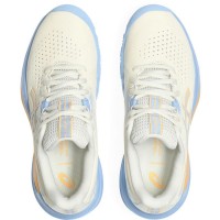 Zapatillas Asics Gel Challenger 15 Padel Crema Azul Stone Mujer  Oferta + Barato
