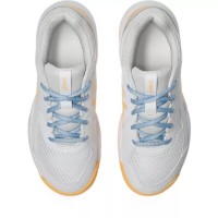 Baskets Junior Asics Gel Dedicate 8 GS Blanc Orange  Offre - Pas cher