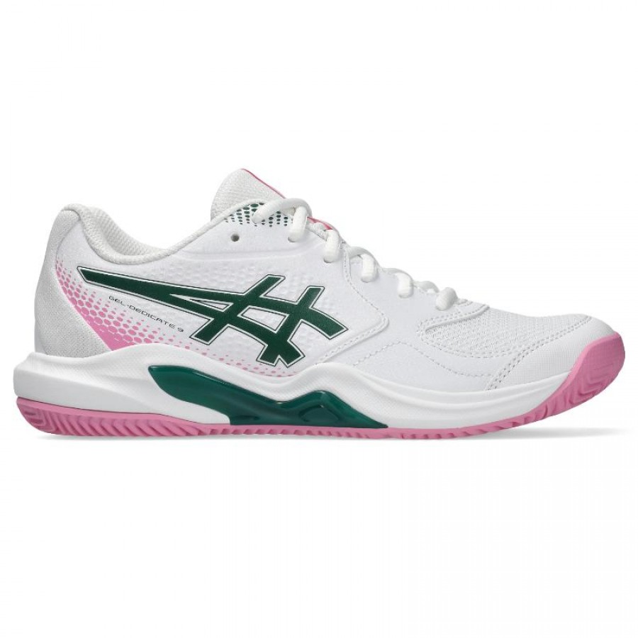 Zapatillas Asics Gel Dedicate 9 Padel Blanco Verde Mujer