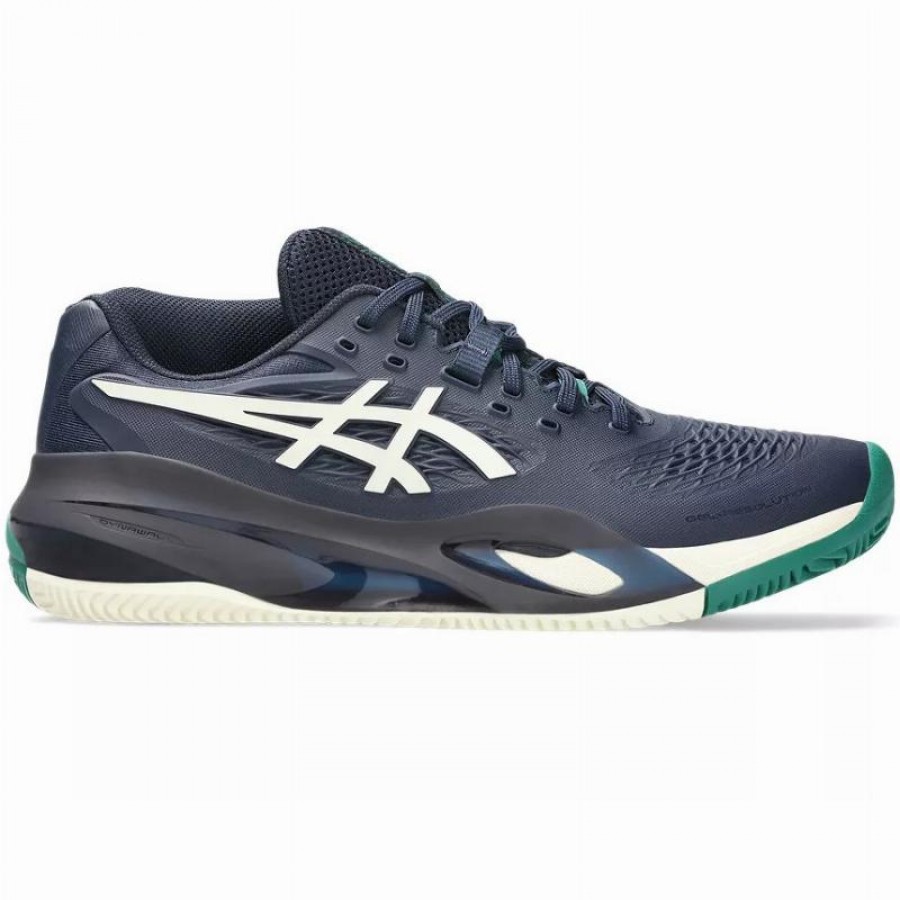Asics Gel Resolution X Clay Midnight Blue Cream Sneakers  Offer + Cheap