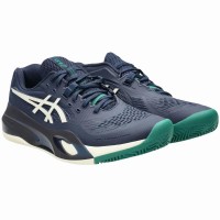 Asics Gel Resolution X Clay Midnight Blue Cream Sneakers  Offer + Cheap