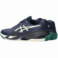 Asics Gel Resolution X Clay Midnight Blue Cream Sneakers  Offer + Cheap
