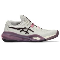 Zapatillas Asics Gel Resolution X Clay Beige Granate Oscuro Mujer