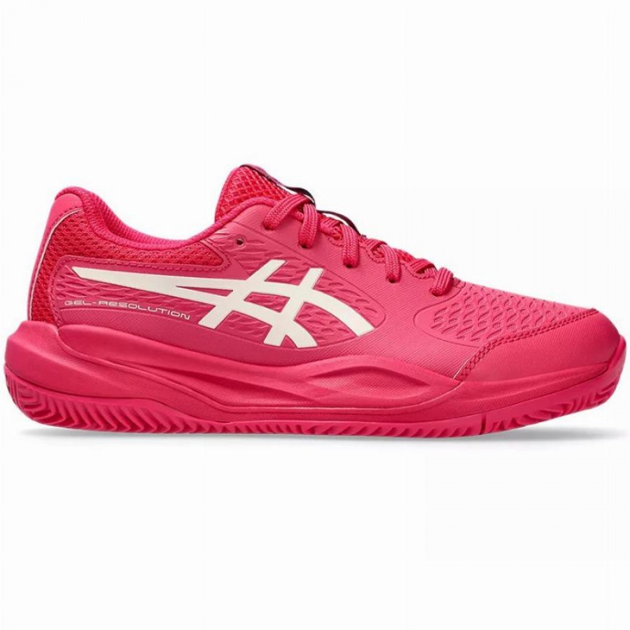 Asics Gel Resolution X Clay GS Bright Pink Cream Junior Sneakers  Offer + Cheap