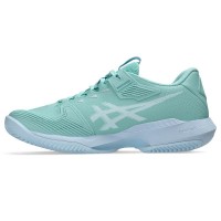 Zapatillas Asics Solution Speed FF 4 Clay Azul Verde Mujer