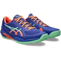 Baskets Asics Solution Swift FF 2 Padel Cobalt Bleu Vert  Offre - Pas cher