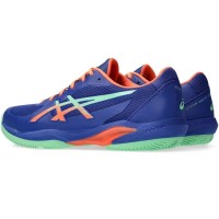 Baskets Asics Solution Swift FF 2 Padel Cobalt Bleu Vert  Offre - Pas cher
