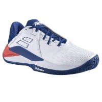 Zapatillas Babolat Propulse Fury 3 Blanco Azul Rojo  Oferta + Barato