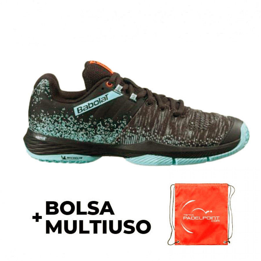 Babolat Sensa Noir Turquoise Chaussures Femme