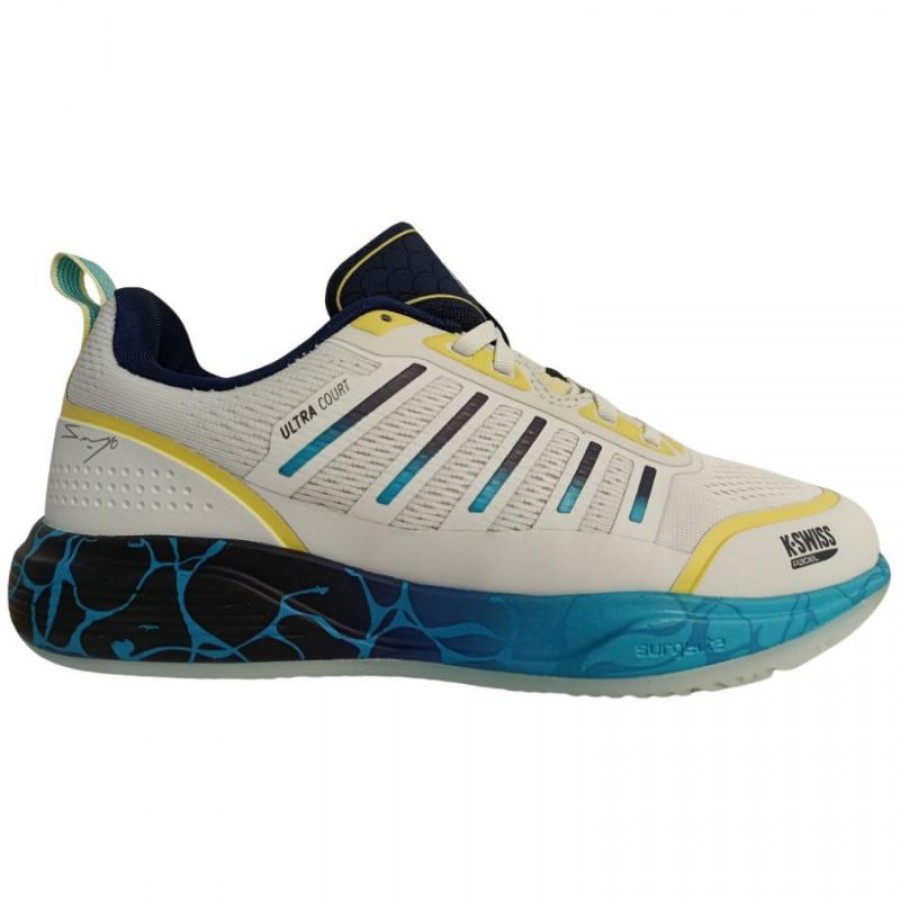 Zapatillas Kswiss Sanyo Ultra Court Padel Blanco Azul  Oferta + Barato