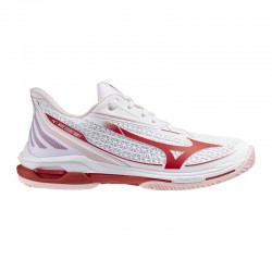 Zapatillas de Padel Mizuno Wave Exceed Tour 7 Clay Blanco Rojo Mujer