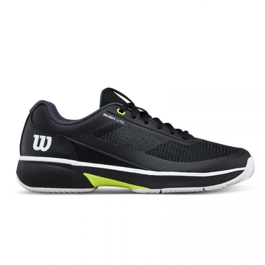 Zapatillas Wilson Rush Lite 5 Clay Negro Blanco